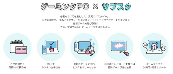 lenovo スグゲー ゲーミングPC サブスクリプション DMM