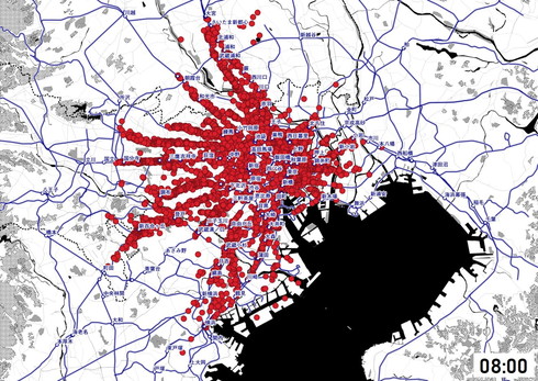 流動人口 都心 通勤ラッシュ