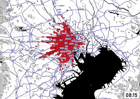 流動人口 都心 通勤ラッシュ