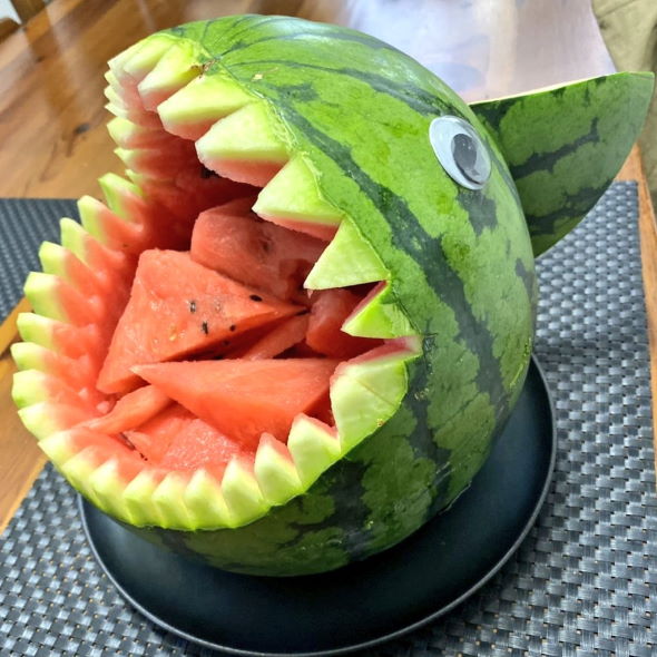 スイカアート おかん 実家 ジョーズ 母