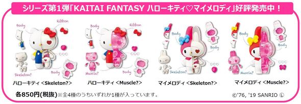 サンリオ骨格標本フィギュア