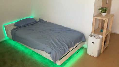 ベッド 下 LED テープライト ゲーミングベッド 雑コラ