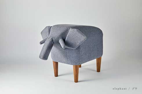 背中に乗りたい 動物 スツール 椅子 大阪富田林 家具工場 ゾウ 犬 馬 かわいい