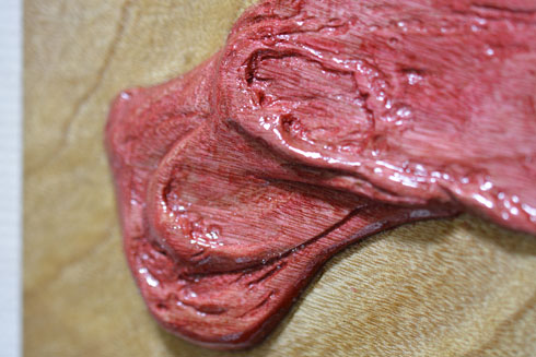 木彫りの絵の具