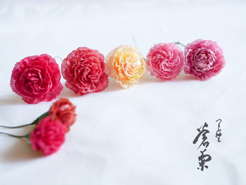 蒼菊 つまみ細工 リアル 花 つまみ紋 かんさし