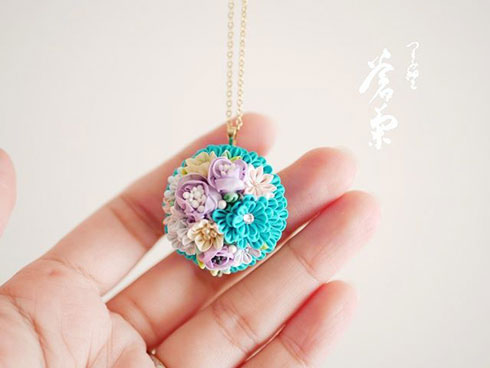 蒼菊 つまみ細工 リアル 花 つまみ紋 かんさし