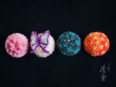 蒼菊 つまみ細工 リアル 花 つまみ紋 かんさし