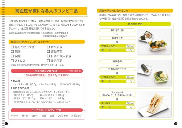 コンビニで買える食事で健康志向　「深夜勤務者のための食生活ブック」が食生活管理に役立ちそう
