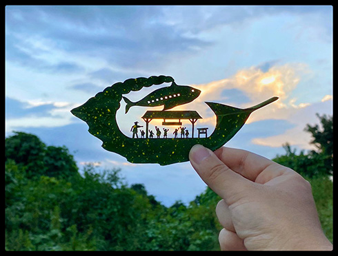 「ただただ美しい」「凄すぎる！」　温かみのある「葉っぱ切り絵」が心を和ませてくれる