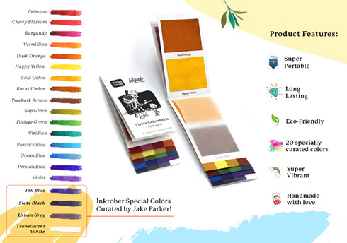 インクのお絵かきがはかどりそう！　インクトーバーとコラボしたスケッチブックが人気