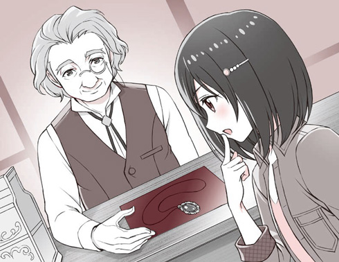 アンティークショップでペンダントを買うルナ