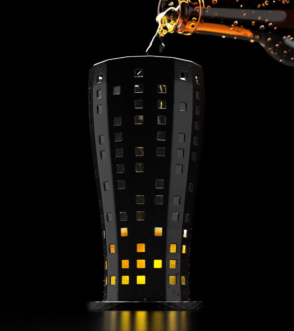 ビール グラス 夜景 アイデア スーパーマーケットカカム