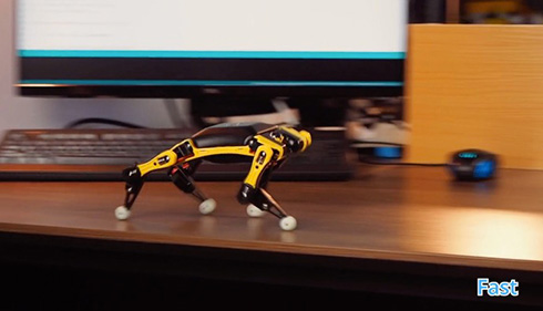 奇妙な動きで話題になった犬型ロボット「スポット」がミニサイズに　手のひらに載るBittleが販売へ