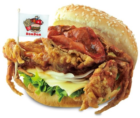 カニ1匹を「丸ごと」挟んだ狂気のハンバーガー、ドムドムで限定