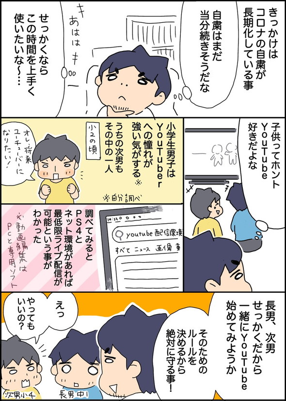 親子でYouTube配信