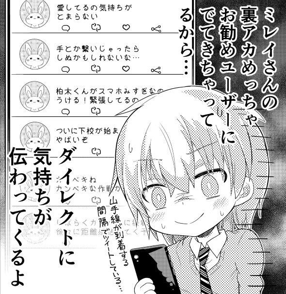 ツイッターまで完璧な彼女のはなし 漫画 塚本夢浩 Twitter 裏アカウント 鍵