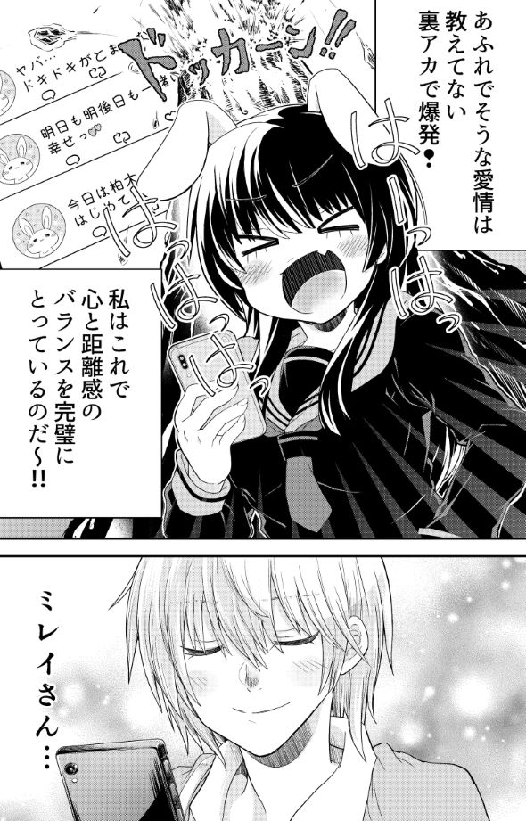 ツイッターまで完璧な彼女のはなし 漫画 塚本夢浩 Twitter 裏アカウント 鍵