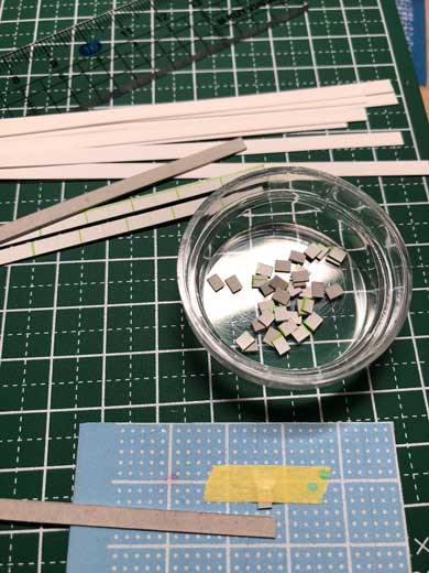 紙工作 ミニチュア 月 星 デスク 椅子 部屋 空間