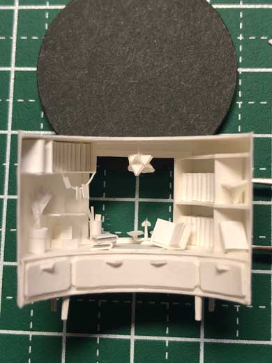 紙工作 ミニチュア 月 星 デスク 椅子 部屋 空間