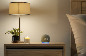 Amazon Echo with clock