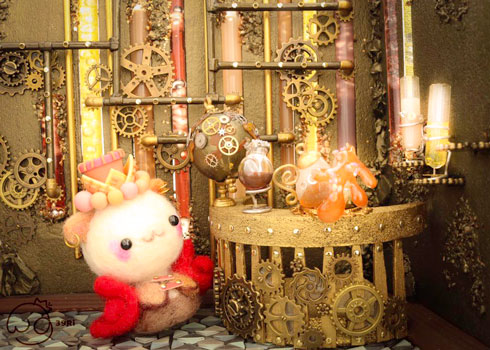 ミニチュア きれい かわいい お店 ハンドメイド 架空の街 小さな夢の街 39Ri