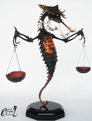 ムラマツアユミ 造形作家 立体 作品 幻想生物 妖怪 甲冑魚
