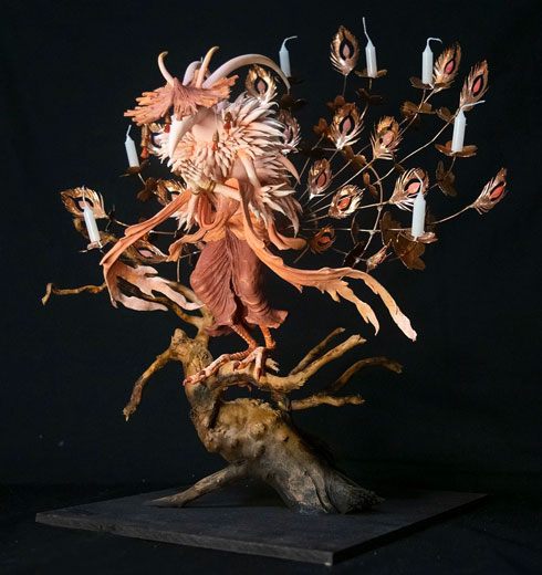 ムラマツアユミ 造形作家 立体 作品 幻想生物 妖怪 甲冑魚