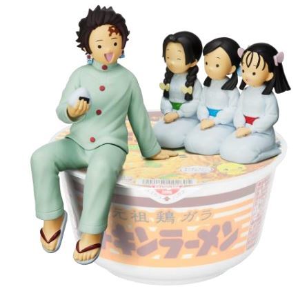 日清チキンラーメン鬼滅の刃コラボフタ止めフィギュア我妻善逸 チキンラーメン「鬼滅の刃“フタどめ”フィギュア」プレゼント、善