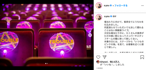 浜崎あゆみ 無観客ライブ 客席 うちわ