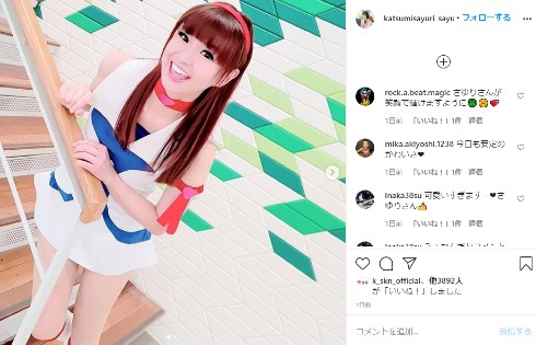かつみ さゆり キューティーハニー 如月ハニー コスプレ ラブライブ 美脚 インスタ