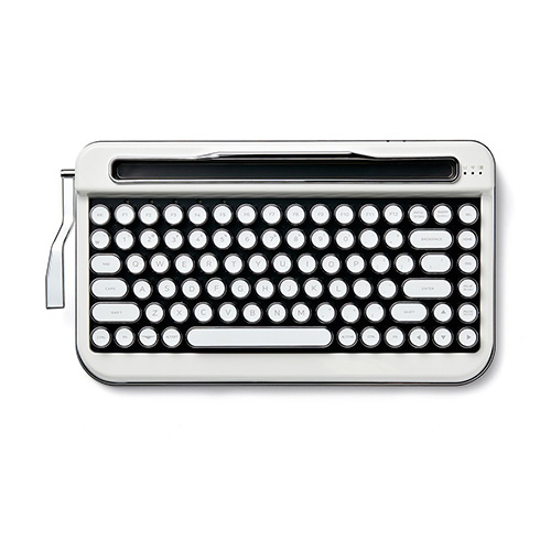 側面レバーをガチャガチャ使える！　タイプライターみたいなワイヤレスキーボード「PENNA KEYBOARD」が発売