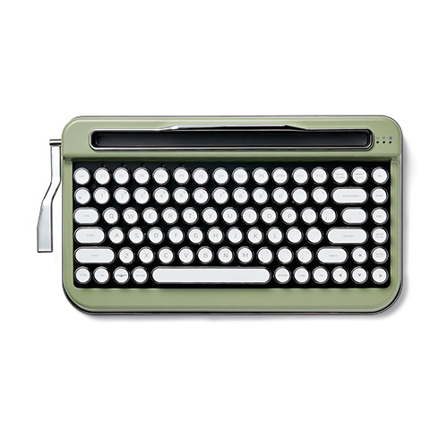 側面レバーをガチャガチャ使える！　タイプライターみたいなワイヤレスキーボード「PENNA KEYBOARD」が発売