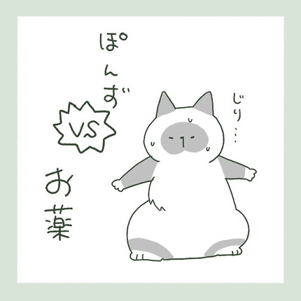 「ぽんずVSお薬」