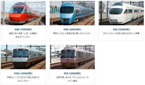 ロマンスカー車両一覧