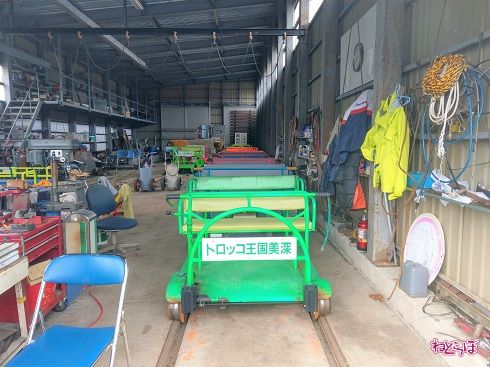 晴れの日は開放的なトロッコに