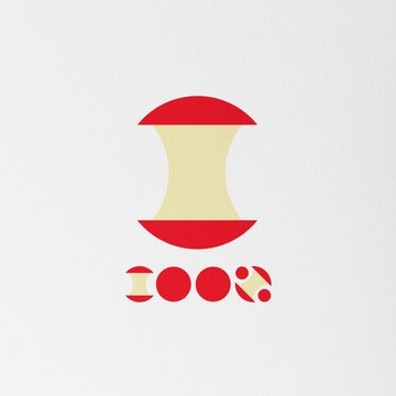 りんご文字 デザイン