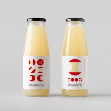 りんご文字 デザイン