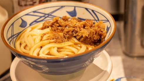 漢気！牛肉タル鶏天ぶっかけうどん