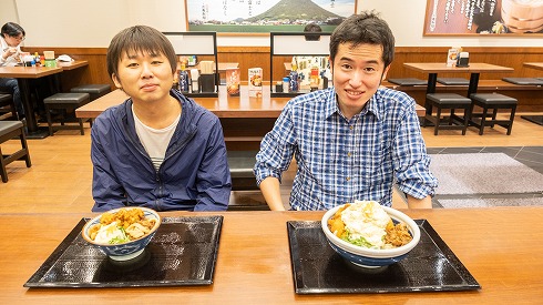 漢気！牛肉タル鶏天ぶっかけうどん