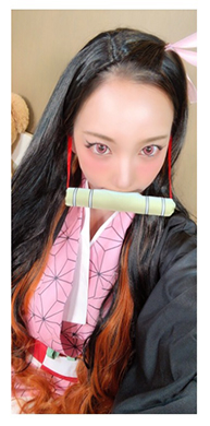鬼滅の刃 ざわちん コスプレ メイク 炭治郎 禰豆子