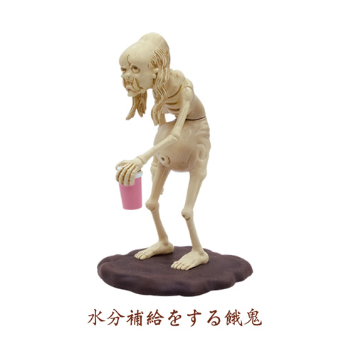 「水分補給をする餓鬼」カプセルトイ