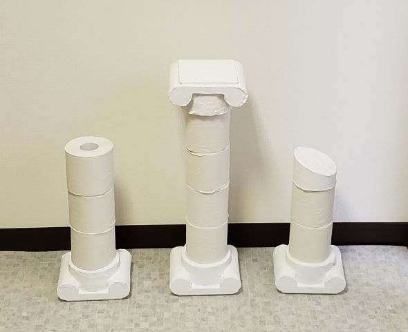 トイレットペーパー 保管 古代ローマ 柱 神殿 デザインフェスタ2020