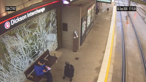 路面電車 カンガルー 駆け込み