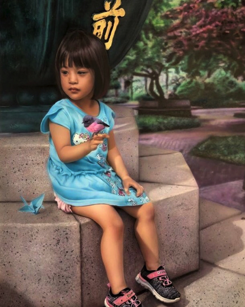 スーパーリアリズムな人物画