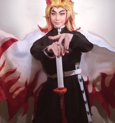 叶姉妹 叶美香 叶恭子 コスプレ 鬼滅の刃 煉獄杏寿郎