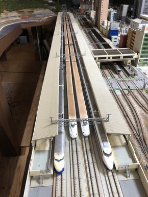 鉄道 新幹線 Nゲージ パンタグラフ 夜景 鉄道模型