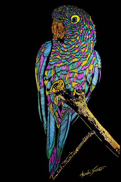 切り絵 黒い紙 デザインナイフ 風景 夜景 斉藤洋樹