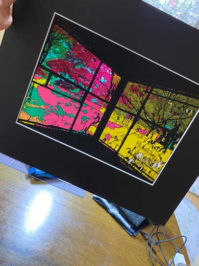 切り絵 黒い紙 デザインナイフ 風景 夜景 斉藤洋樹