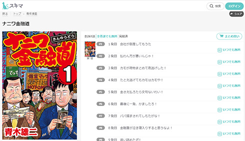 漫画「ナニワ金融道」シリーズが全巻無料で読める！　11月30日まで「スキマ」で公開