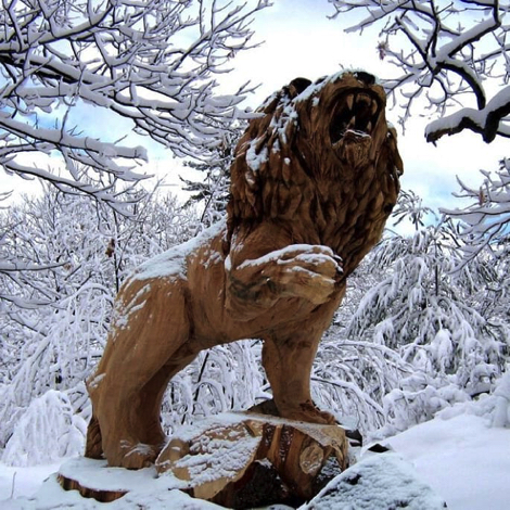 見事なチェーンソーアート